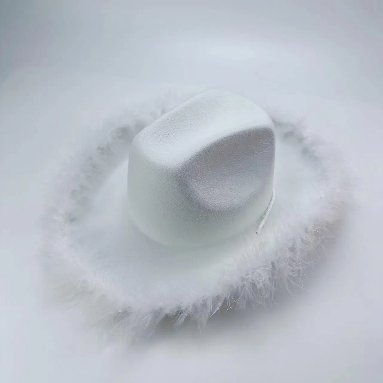 4E's Novelty Cowboy Hat with feathers With Heart Shaped Sunglasses for Women, Felt Cowgirl Hat for Party Costume Dress Up