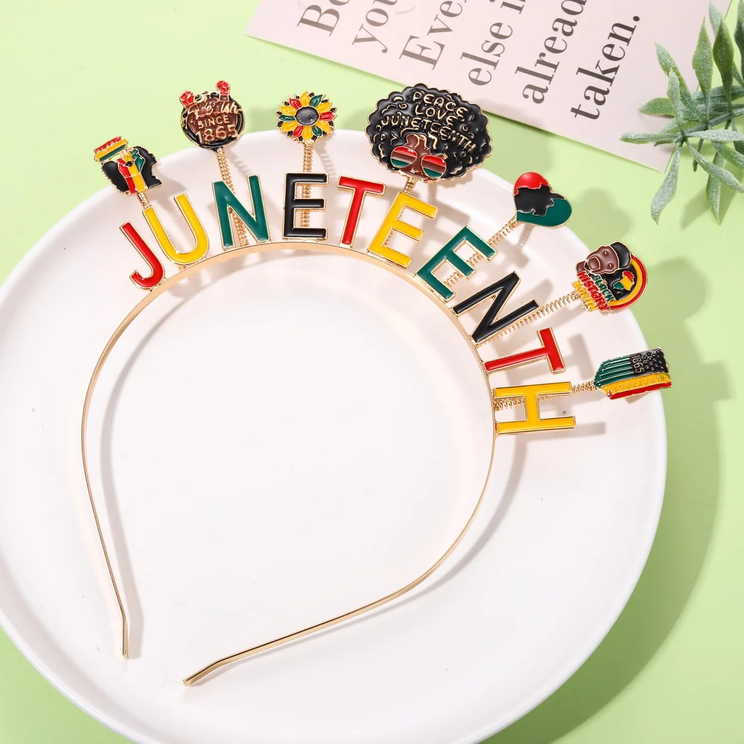 African Headbands for Women Black History Juneteenth Headband Ethnic African Women Flag Independence Day Accessory