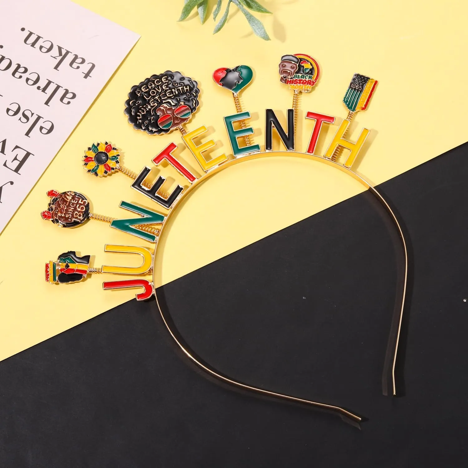 African Headbands for Women Black History Juneteenth Headband Ethnic African Women Flag Independence Day Accessory
