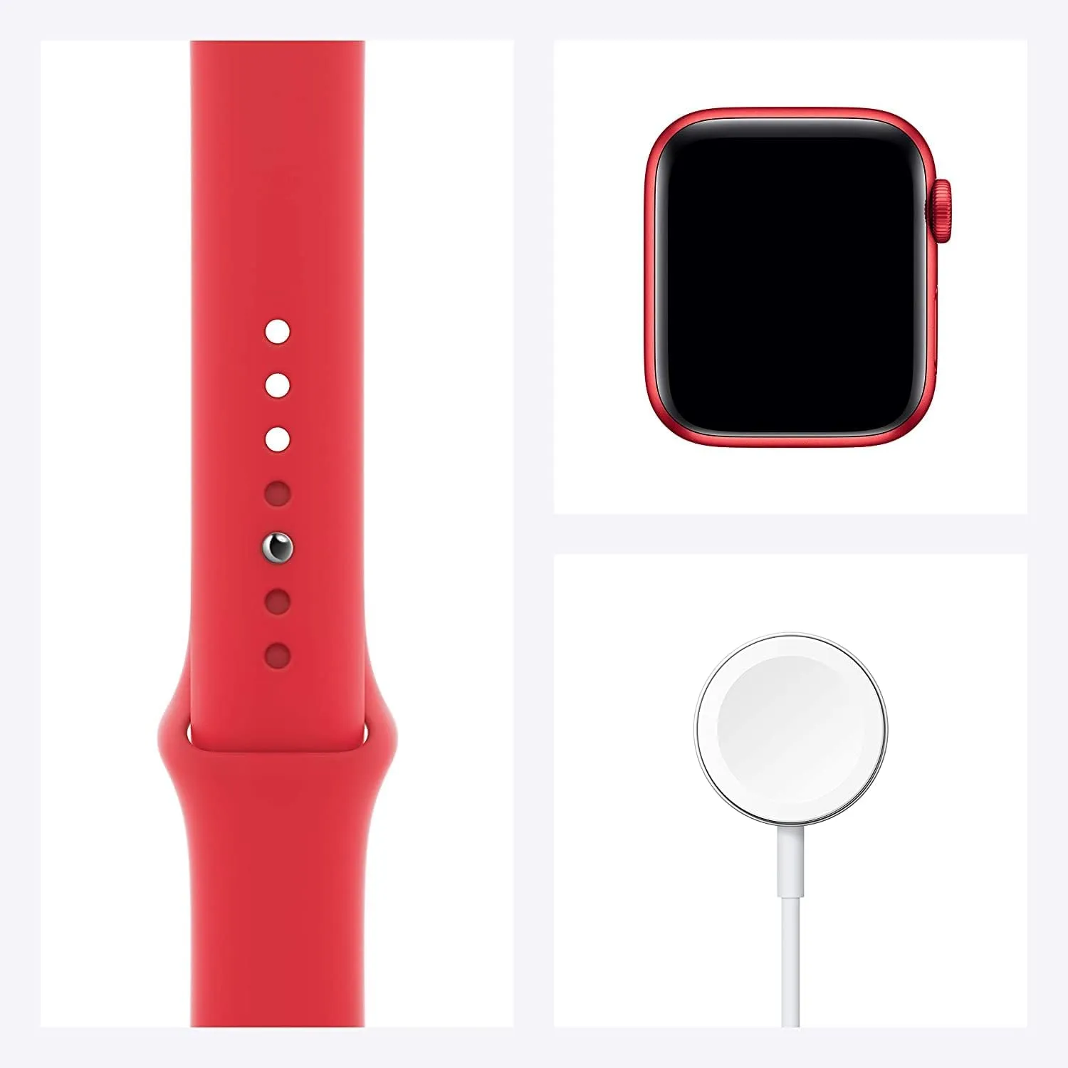 Apple Watch Series 6 (GPS   Cellular, 44mm) - (Product) RED Aluminum Case with RED Sport Band (Renewed)