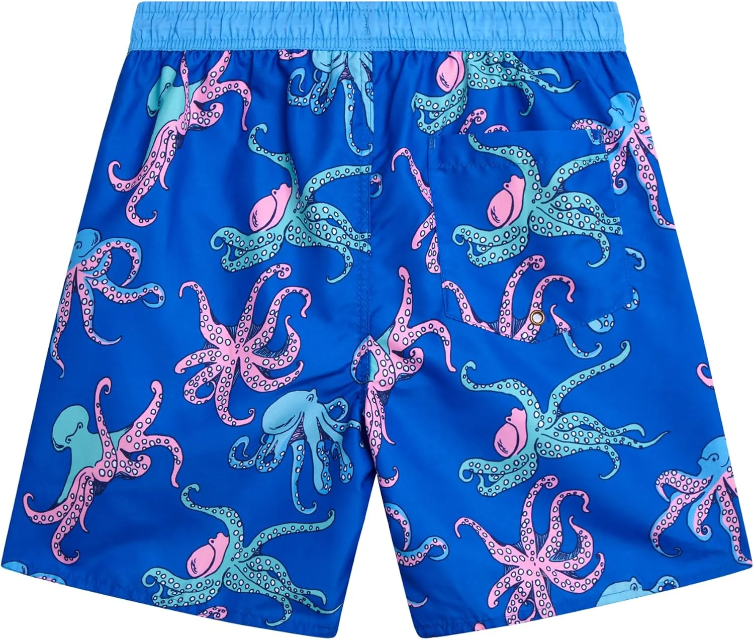 Boys Swim Trunks - 2 Pack Quick Dry Printed Boys Board Shorts Bathing Suit Kids Swimwear with Pockets (Size:8-18)