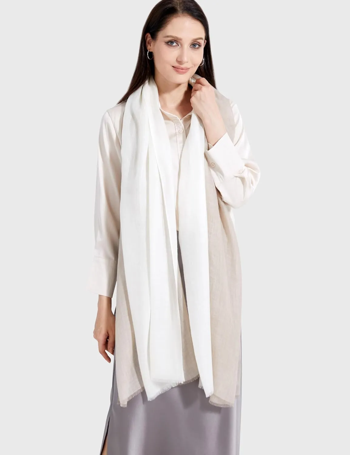 Buttery-soft Cashmere Wrap Lightweight Scarf Shawl Travel Stole for Wayfarer Extra Large 75"x35"