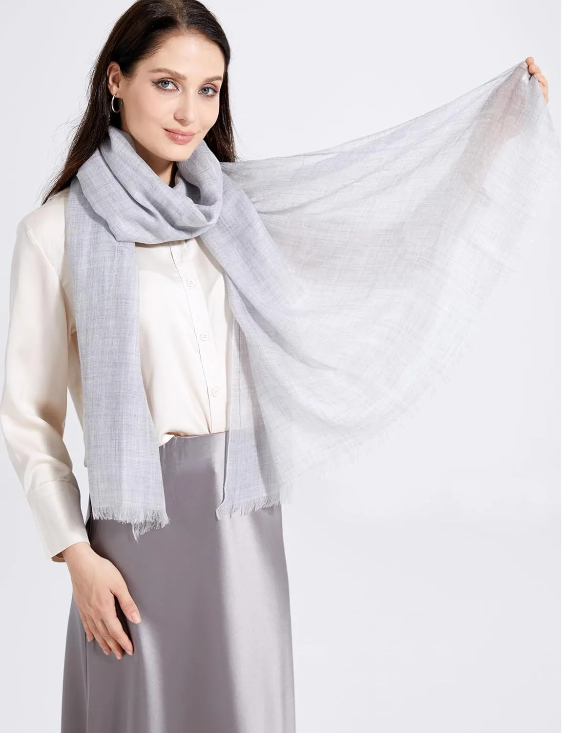 Buttery-soft Cashmere Wrap Lightweight Scarf Shawl Travel Stole for Wayfarer Extra Large 75"x35"