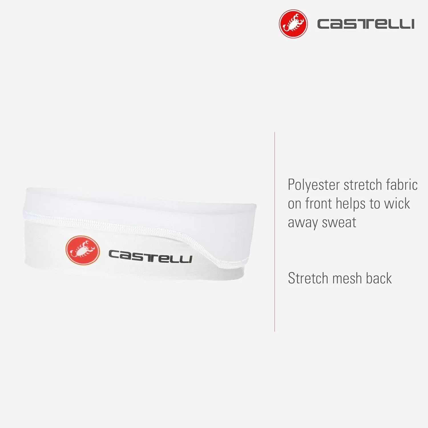 Castelli Summer Headband, White