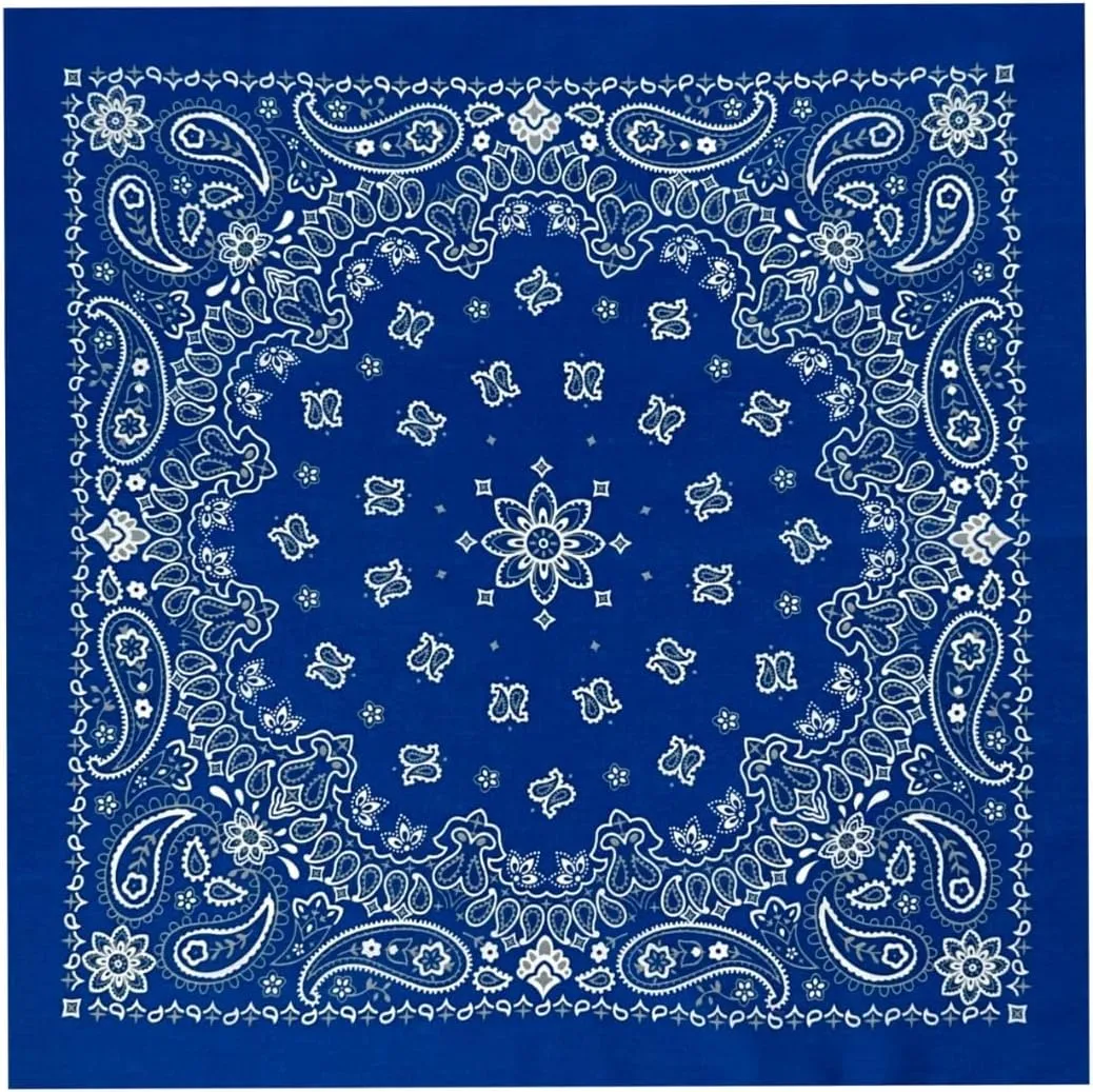 Classic Paisley Bandanas - 3 Pack Gift Set, 100% Cotton, 22x22 Inches