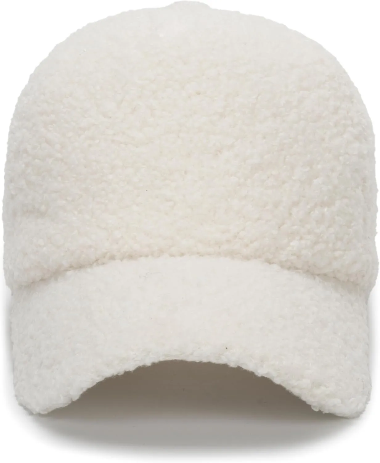 Faux-Sherpa-Baseball-Hat for Women & Men Winter Warm Faux Shearling Baseball Cap Teddy-Fleece Hip-Hop Cap