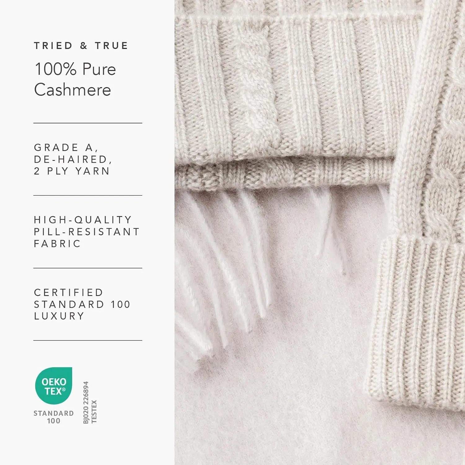 Fishers Finery Women's 100% Cashmere 3pc Hat Glove and Scarf Set; with Exquisite Box