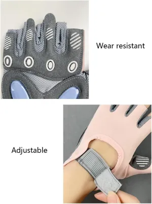 Fitness Sports Gloves, Machine Training Gloves, Anti-Slip Wear, Outdoor Sports Cycling Gloves (Black, M)