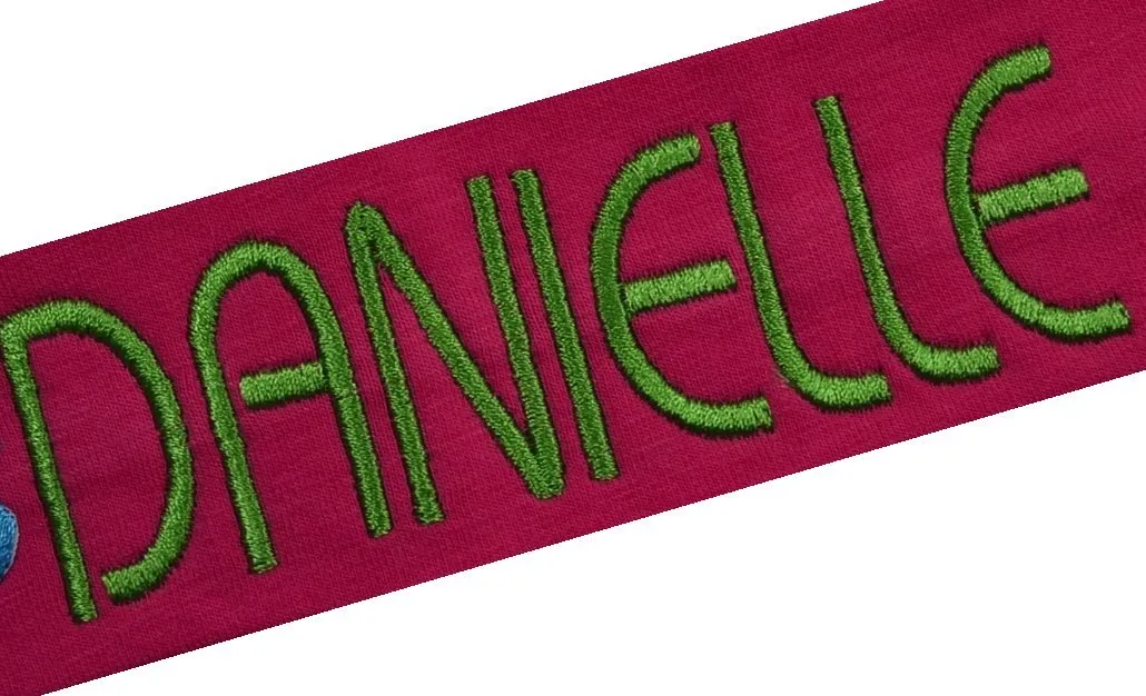 Funny Girl Designs Personalized CUSTOM Cotton Stretch Headband Embroidered With YOUR TEXT- 2.5 Inch (Hot Pink Headband)
