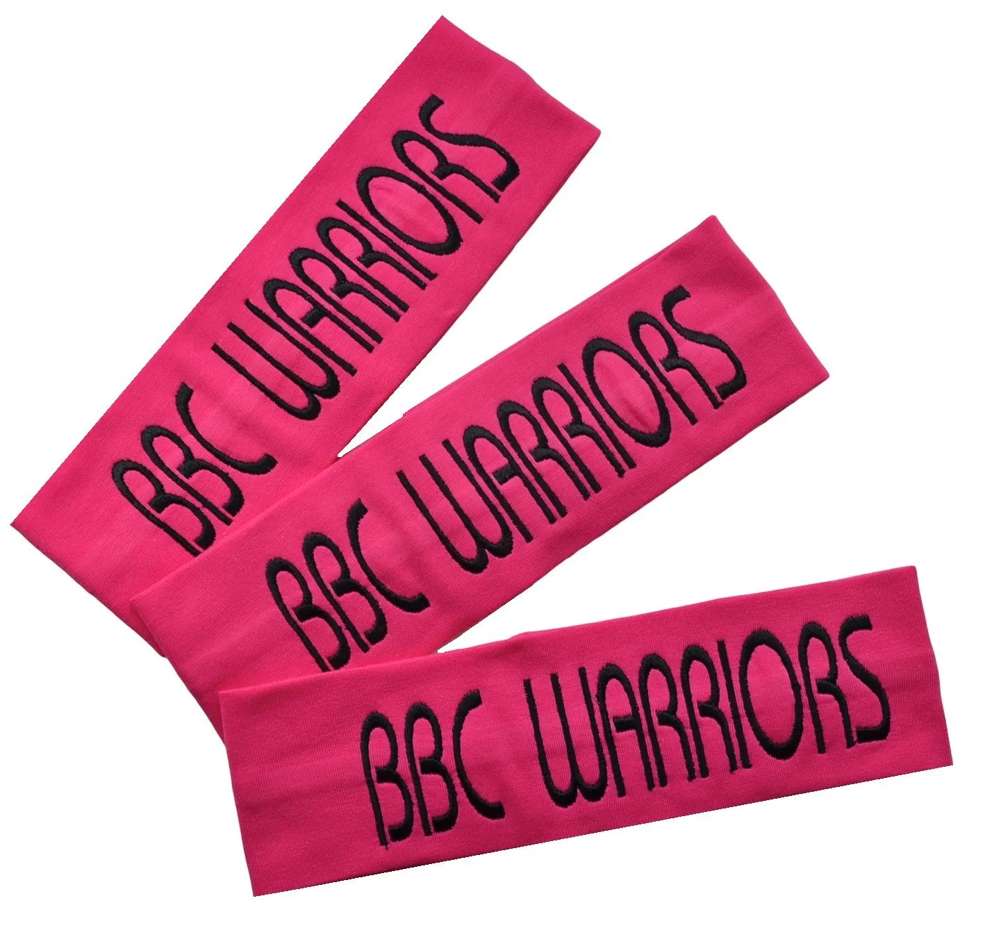 Funny Girl Designs Personalized CUSTOM Cotton Stretch Headband Embroidered With YOUR TEXT- 2.5 Inch (Hot Pink Headband)