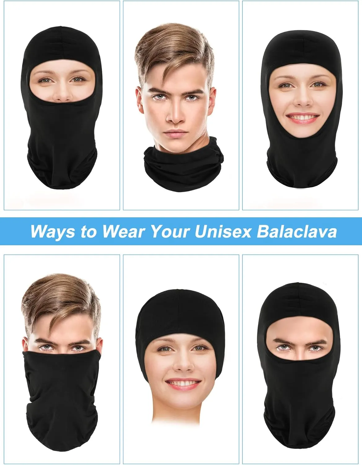 Geyoga 12 Pcs Ski Mask for Men Full Face Cover Winter Face Mask UV Sun Protection Balaclava for Women Outdoor Cycling