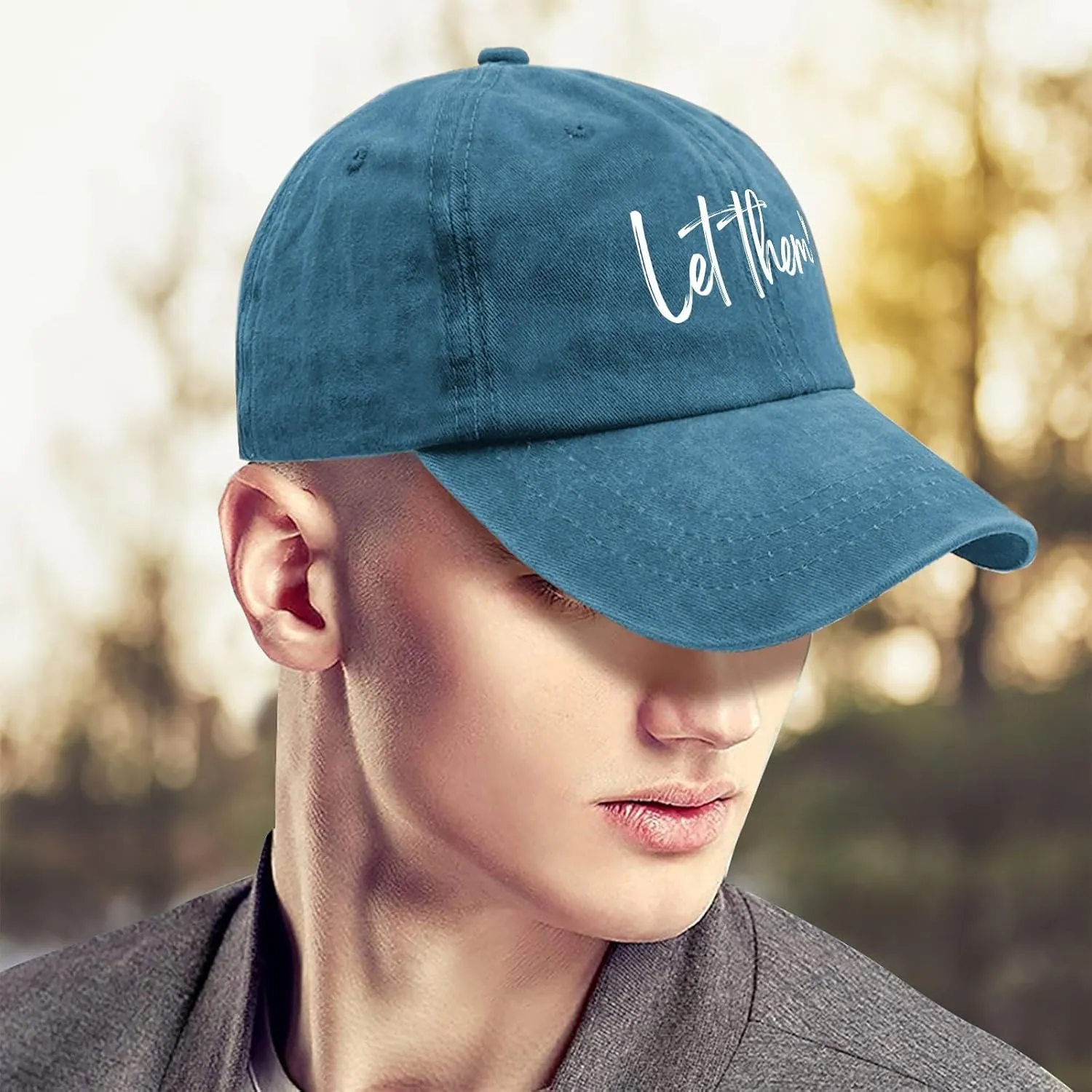 Let Them Funny Hat for Men Classic Washed Distressed Baseball Caps