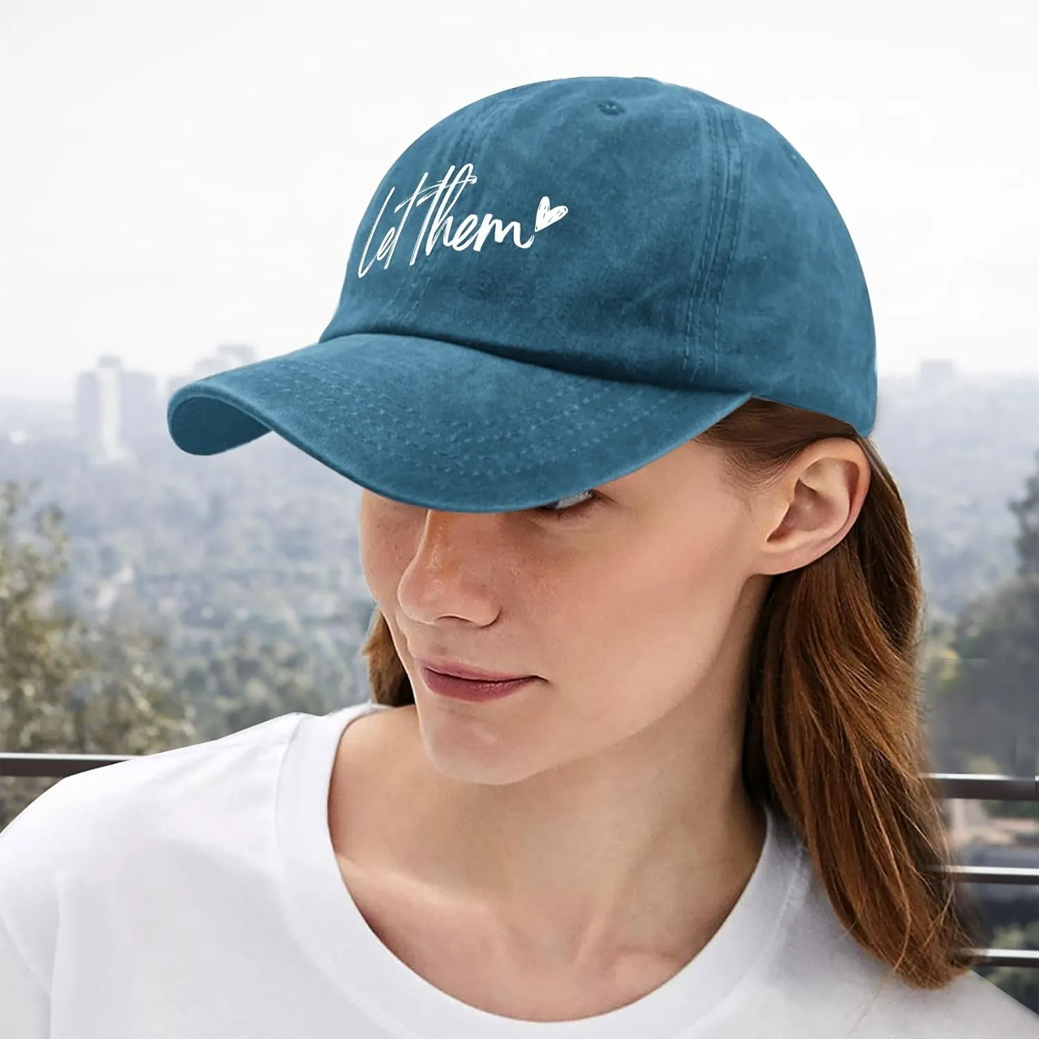 Let Them Funny Hat for Men Classic Washed Distressed Baseball Caps