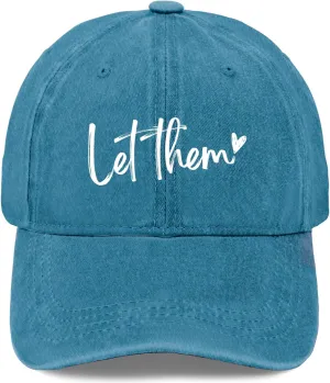 Let Them Funny Hat for Men Classic Washed Distressed Baseball Caps