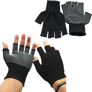 Lightweight Men and Women Half-Finger Slip Breathable Fingerless Work Gloves for Construction Nylon Fitness Cycling Motorcycle Gloves