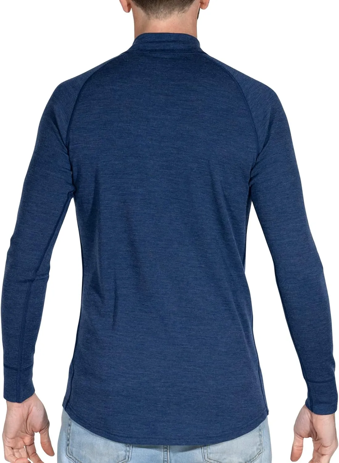 MERIWOOL Mens Base Layer 100% Merino Wool Midweight 250g Half Zip Sweater for Men
