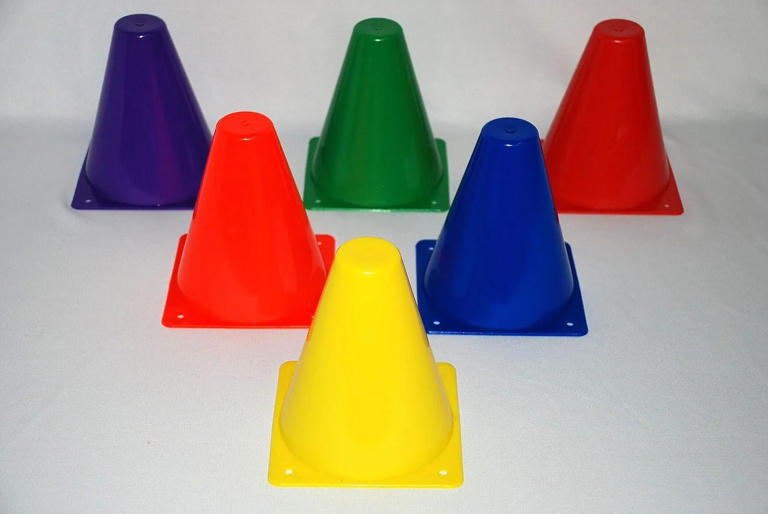 PE Plastic Cones 6" H ~ 18" H - Sets of 6 Colors