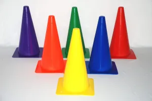 PE Plastic Cones 6" H ~ 18" H - Sets of 6 Colors