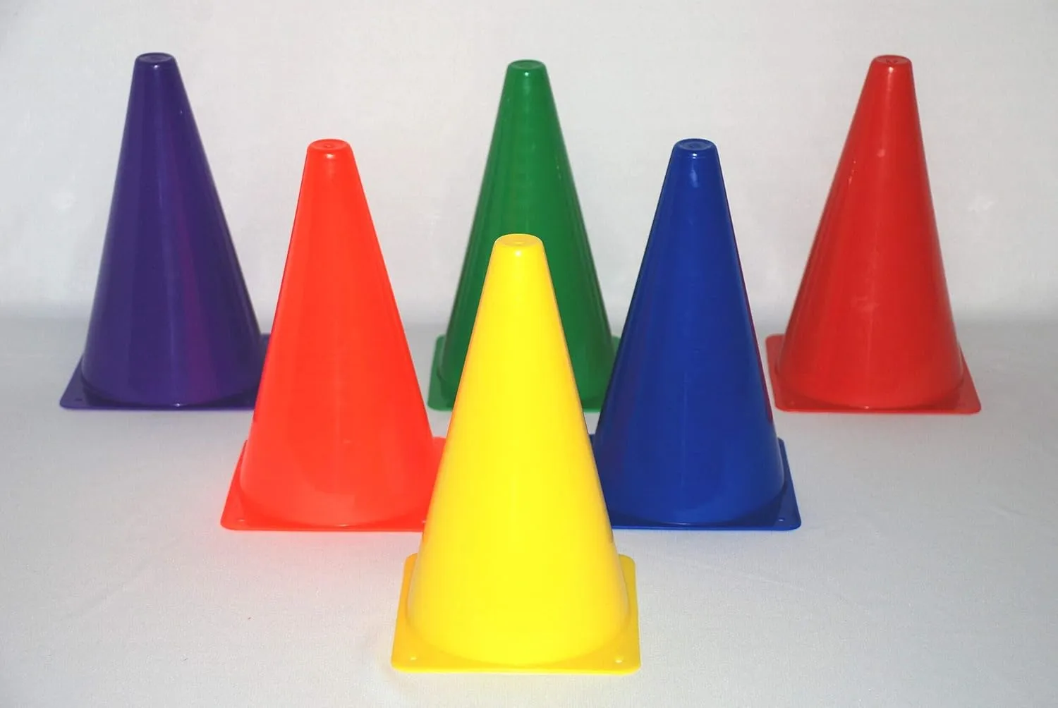 PE Plastic Cones 6" H ~ 18" H - Sets of 6 Colors