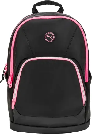 PUMA Women's Juniper Backpack, Black/Sunstruck Pink, Large