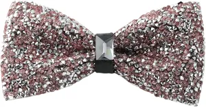 Rhinestone Bow Ties for Men - Pre Tied Sequin Bowties Men with Adjustable Length, Jewel Bow Tie