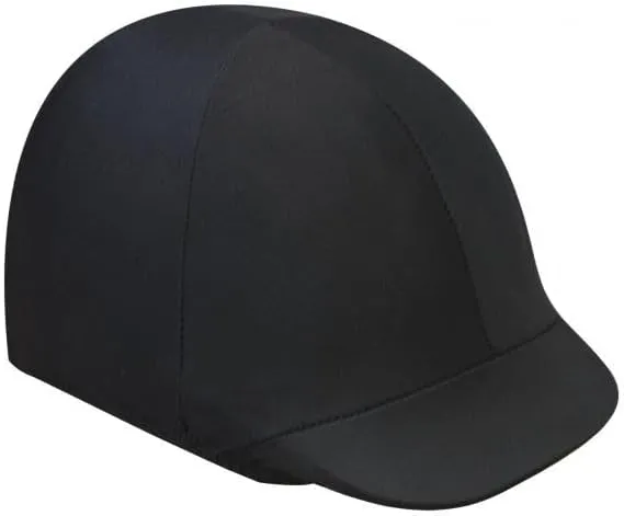 Showman Lycra Riding Helmet Cover, Black