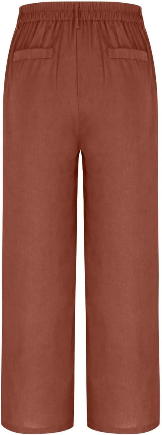 Sinzelimin Womens Suit Pants Fashion Solid Color Button Zip Closure Stretch Comfy Dressy Casual Trouser Office Work Sweatpant