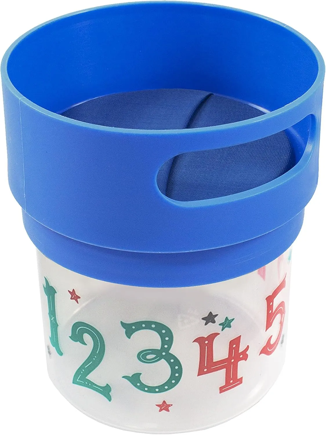 Spill Proof Snack Cup Blue, 12 Ounce jar, Made in The USA