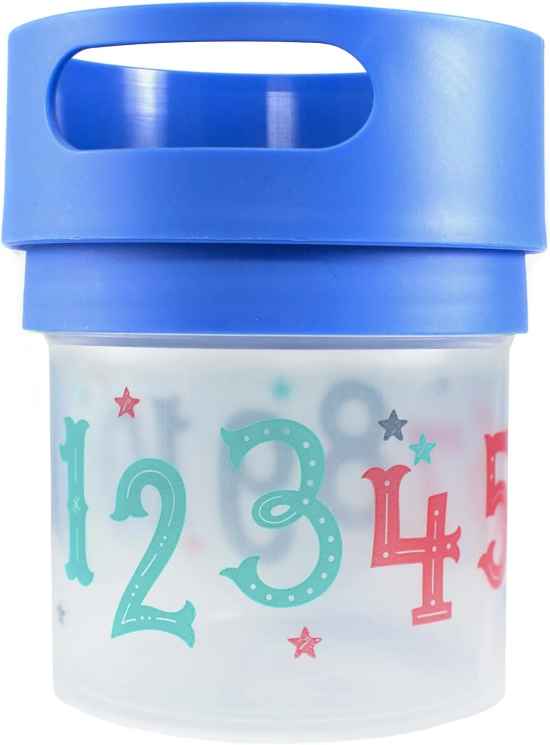 Spill Proof Snack Cup Blue, 12 Ounce jar, Made in The USA