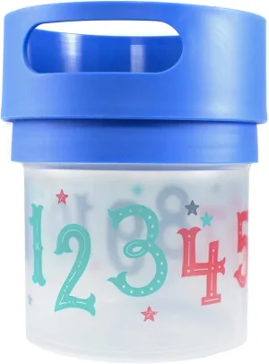 Spill Proof Snack Cup Blue, 12 Ounce jar, Made in The USA