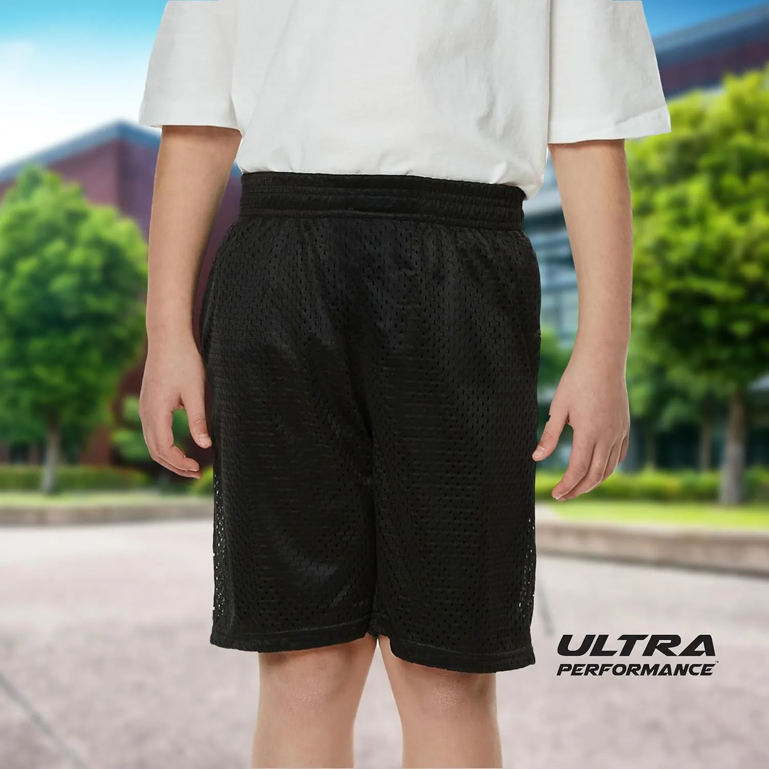 Ultra Performance Boy's Basketball Short's 3 Pack Mesh Athletic Shorts Youth Basketball Soccer & Gym Short for Active Boys