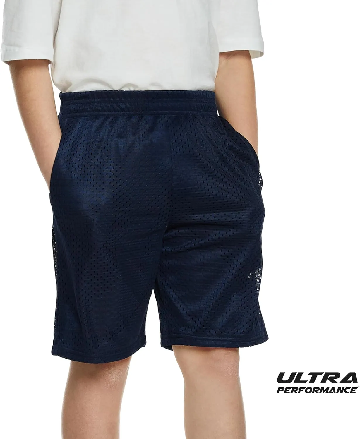 Ultra Performance Boy's Basketball Short's 3 Pack Mesh Athletic Shorts Youth Basketball Soccer & Gym Short for Active Boys