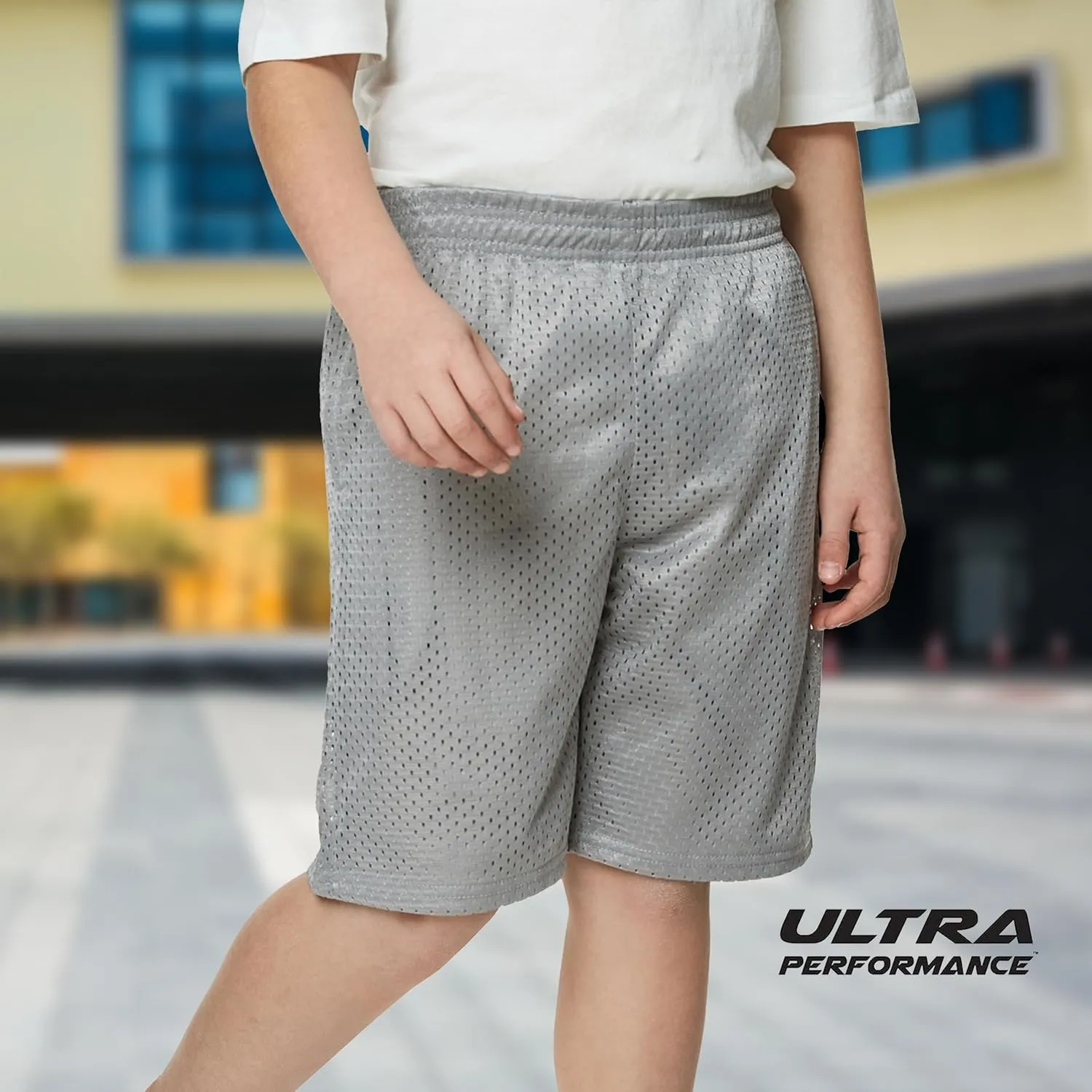 Ultra Performance Boy's Basketball Short's 3 Pack Mesh Athletic Shorts Youth Basketball Soccer & Gym Short for Active Boys