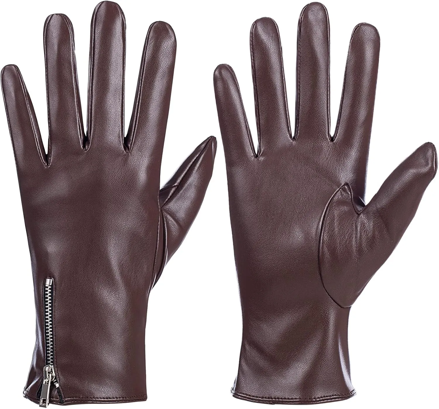 Winter Leather Gloves for Women, Touchscreen Texting Warm Driving Gloves