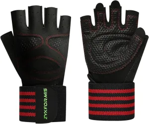 Workout Gloves for Men and Women, Breathable Weight Lifting Gloves with Wrist Wrap Support, Lightweight Gym Gloves with Excellent Grip, Full Palm Protection for Weightlifting Fitness Training Climbing